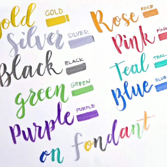 Vivid Edible Metallic Marker Pens 4pk - Basics