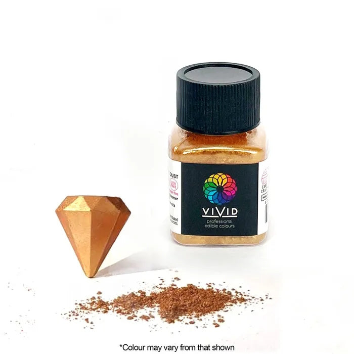 Vivid Edible Metallic Dust - Antique Gold