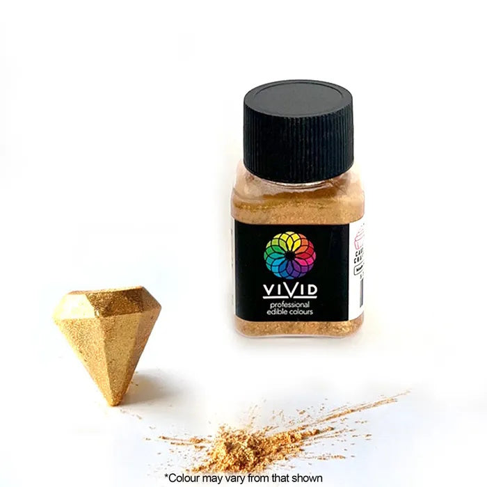 Vivid Edible Metallic Dust - Antique Shimmer Gold