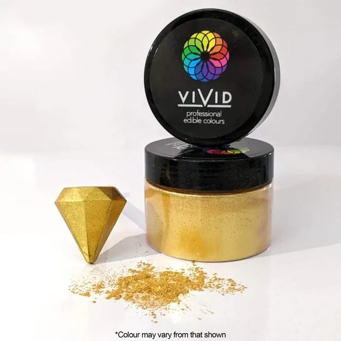 Vivid Edible Metallic Dust - Super Gold Shimmer (50g)
