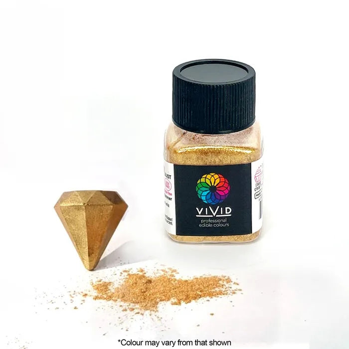 Vivid Edible Metallic Dust - Warm Shimmer Gold