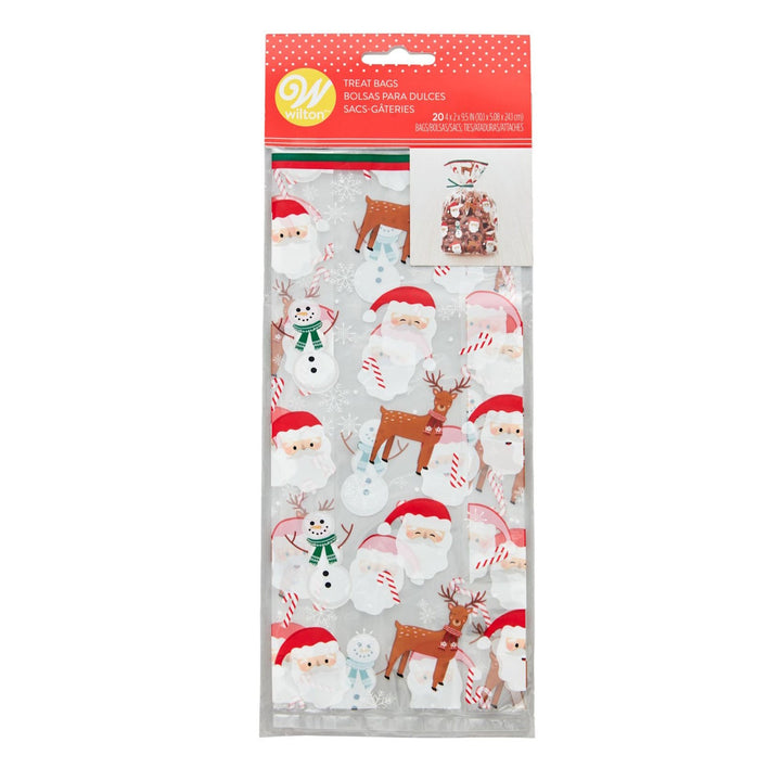 Wilton Santa, Reindeer & Snowman Treat Bags 20pk