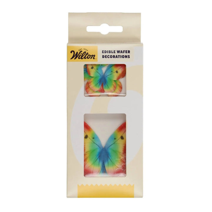 Wilton Edible Wafer Decorations - Rainbow Butterflies