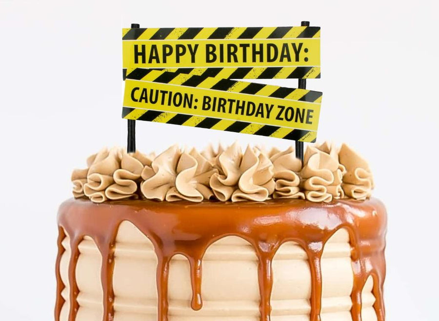 Construction Sign Cake Topper – Cake & Kitchen