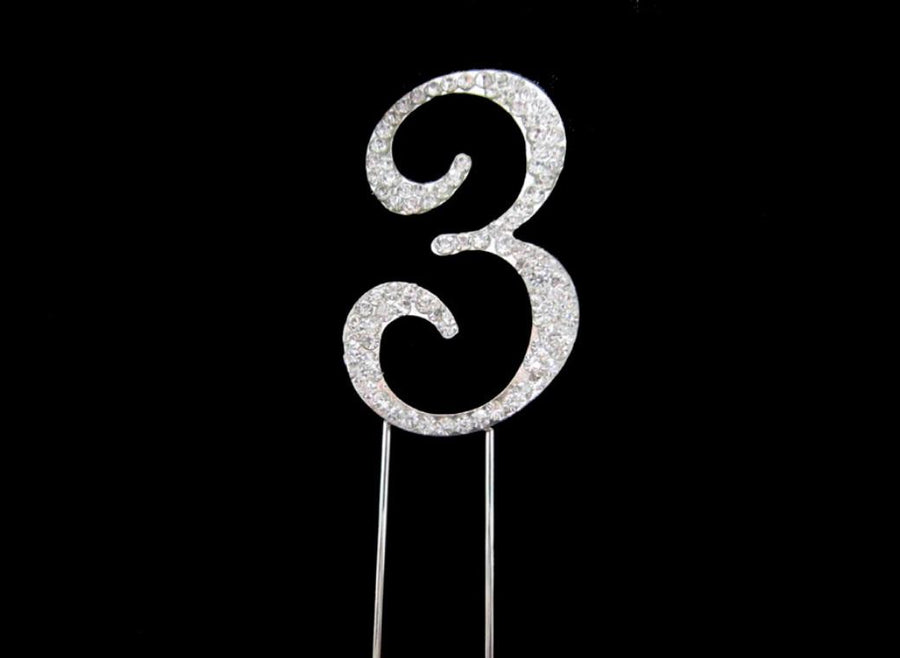 Diamante Cake Topper - Number 3 – Cake & Kitchen