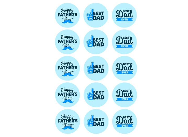 Edible Icing Cupcake Images - Father's Day