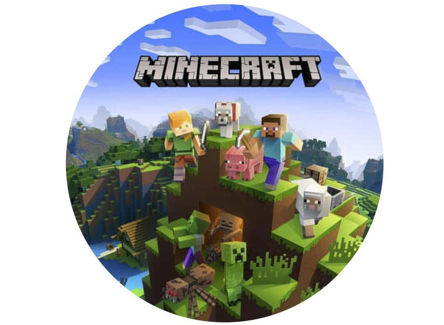 Edible Icing Image - Minecraft Scene Round – Cake & Kitchen
