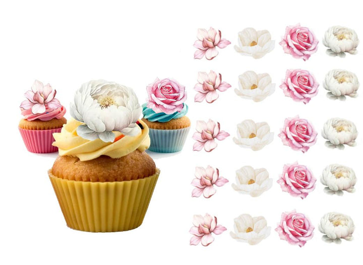 Edible Wafer Toppers Flowers Cake & Kitchen