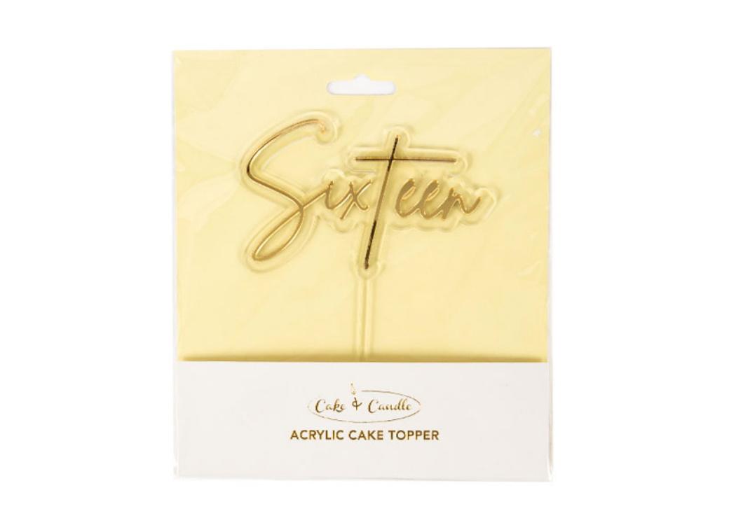 Sixteen Layered Cake Topper - Gold/Clear