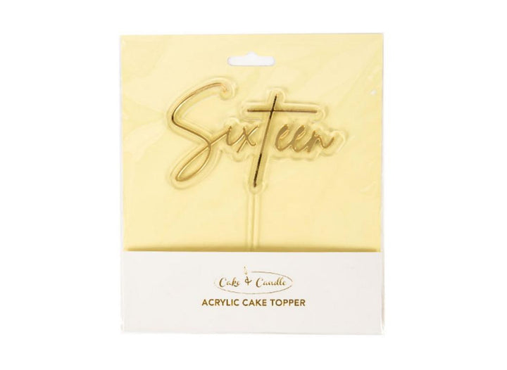 Sixteen Layered Cake Topper - Gold/Clear