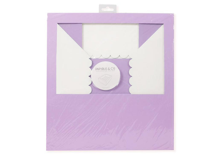 Scalloped Tall 12-Hole Cupcake Box - Pastel Lilac
