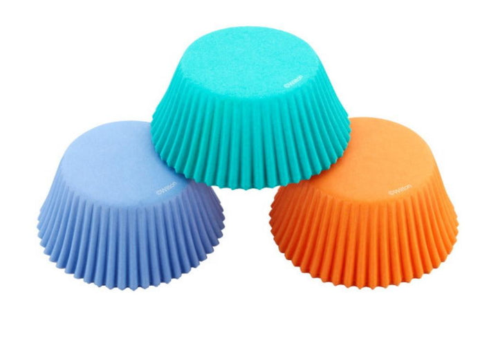 Wilton Teal Orange Purple Cupcake Cases 75pk