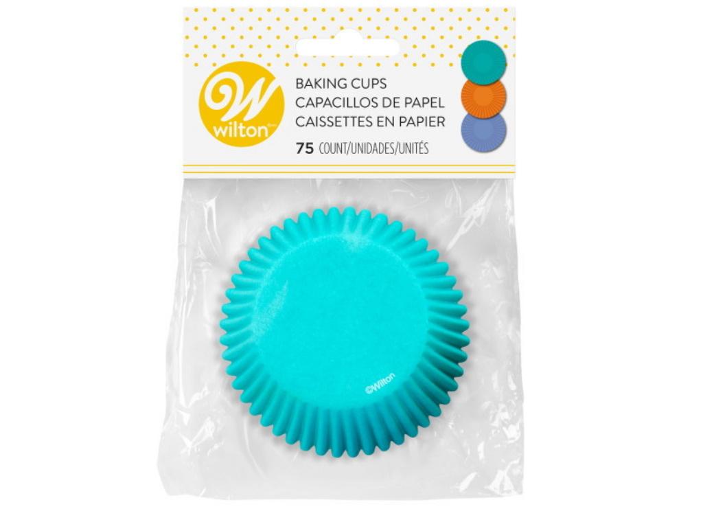 Wilton Teal Orange Purple Cupcake Cases 75pk