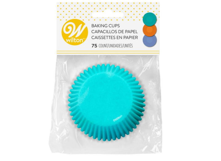 Wilton Teal Orange Purple Cupcake Cases 75pk
