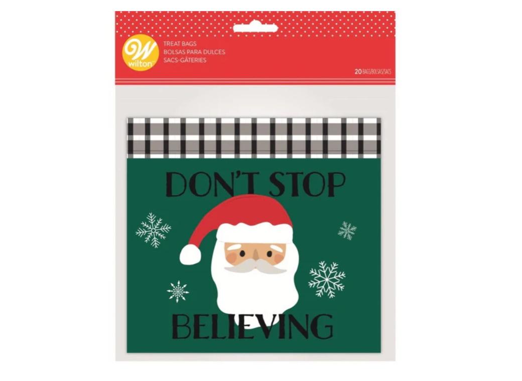 Wilton Santa Resealable Treat Bags 20pk
